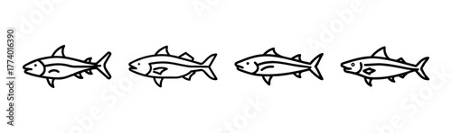 Vector illustration of a sleek cobia fish swimming gracefully underwater