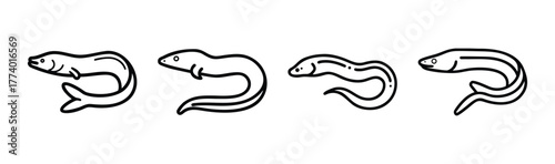 Anguilla vector illustration electric eel icon scalable graphic art