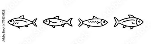Stylized herring fish vector illustration scalable graphic design