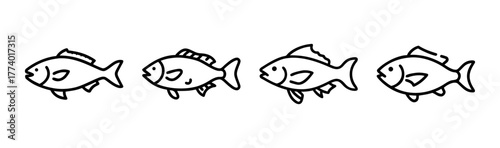 Vector illustration of a nile perch fish icon