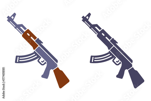 Tableau sur toile Kalashnikov assault rifle icon