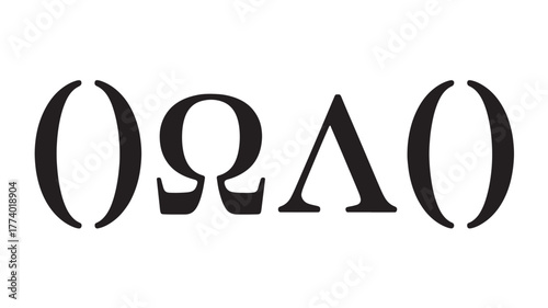 Abstract symbols in a row simple black glyphs on white for logo design and branding