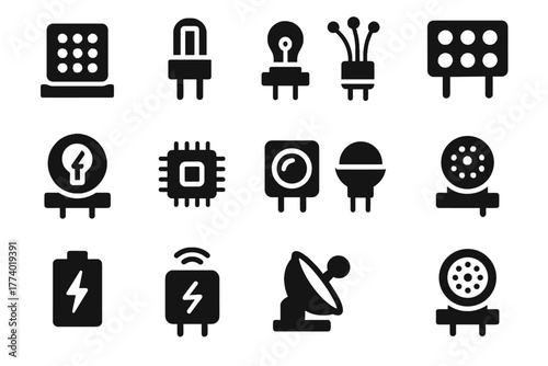 Compact icon miniature light nano module power sensor unit vector illumination smart