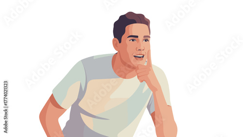 A contemplative individual is deep in thought.