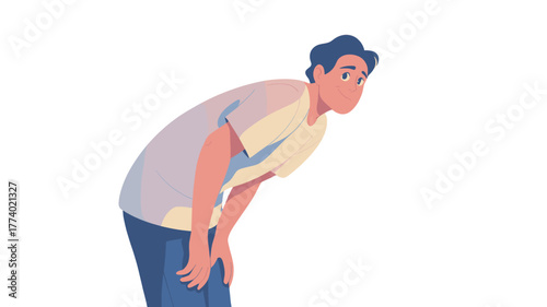 A person, looking thoughtful or pondering a challenge.