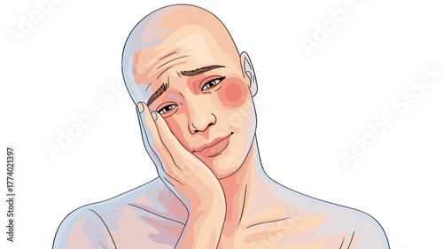 A Man expressing sadness.