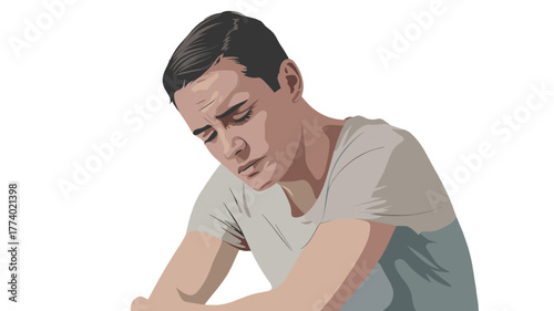 A man deep in thought, showcasing a moment of contemplation.