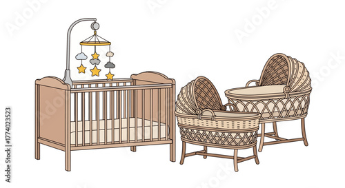 Vector25766 nursery wooden wicker