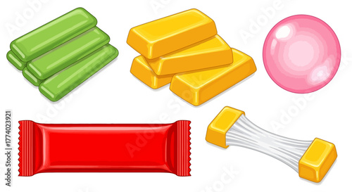 Vector25783 realistic chewing gum