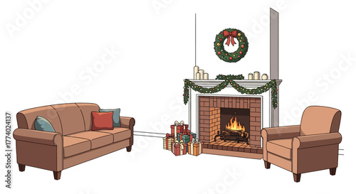 Vector25798 cozy living room