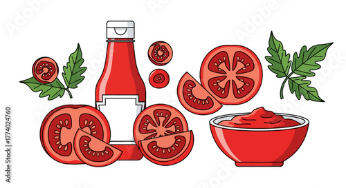 Vector25825 cartoon colorful food