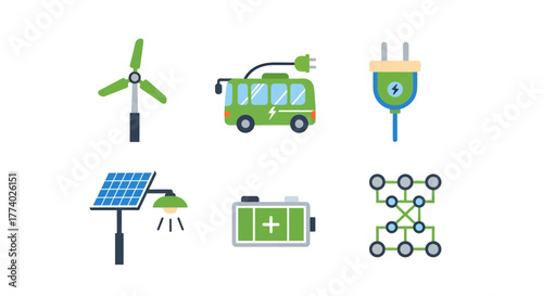 Vector25907 flat renewable energy