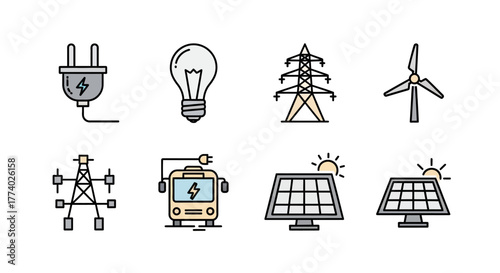 Vector25908 flat energy power