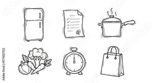 Vector25987 sketch outline kitchen