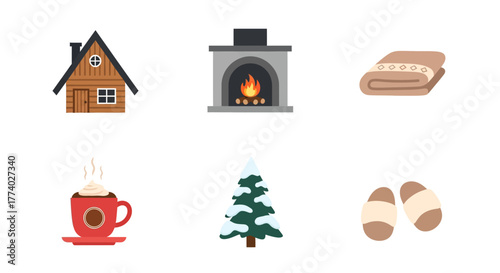 Vector26012 flat cozy winter