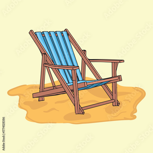 Beach chair relax sand vacation travel holiday furniture summer seat outdoor design