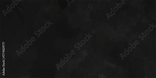 Dark gray vintage wall backdrop with blank black chalkboard texture and smoke light effect