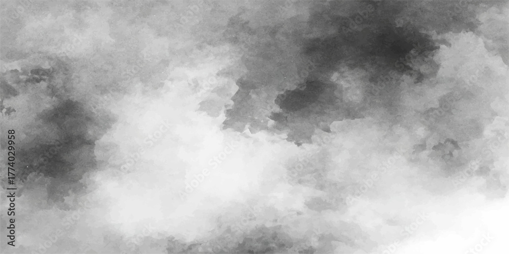 Fototapeta premium Dark smoke drifts against the black and white abstract background like a stormy cloudscape