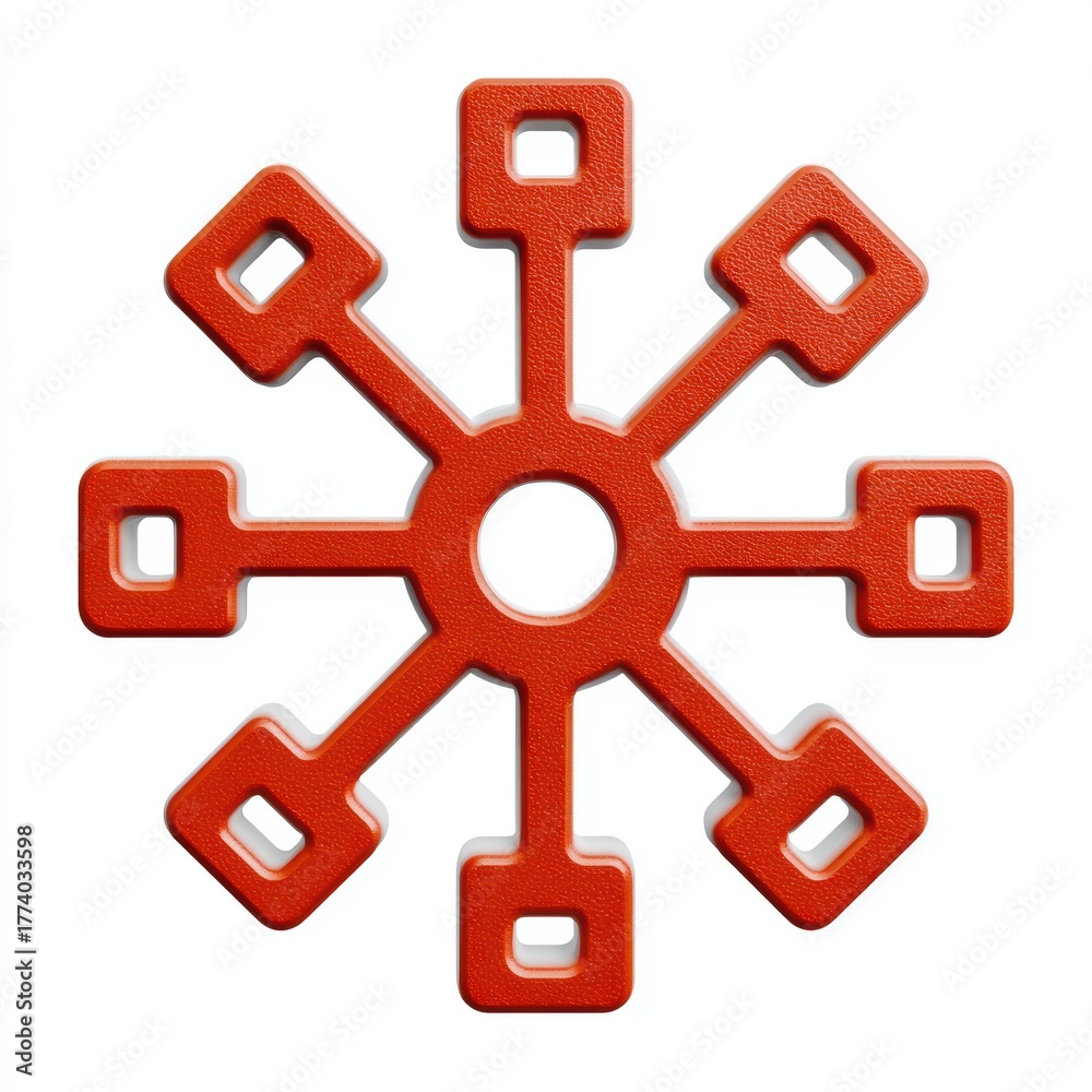 Fototapeta premium technology symbol, simple design gear and circuit board intertwined, representing tech and engineering, minimal colors, clean and sharp, centered layout, no text