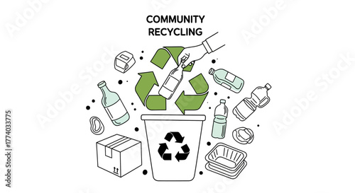 Community recycling: eco-friendly initiatives with recyclable packaging and waste management