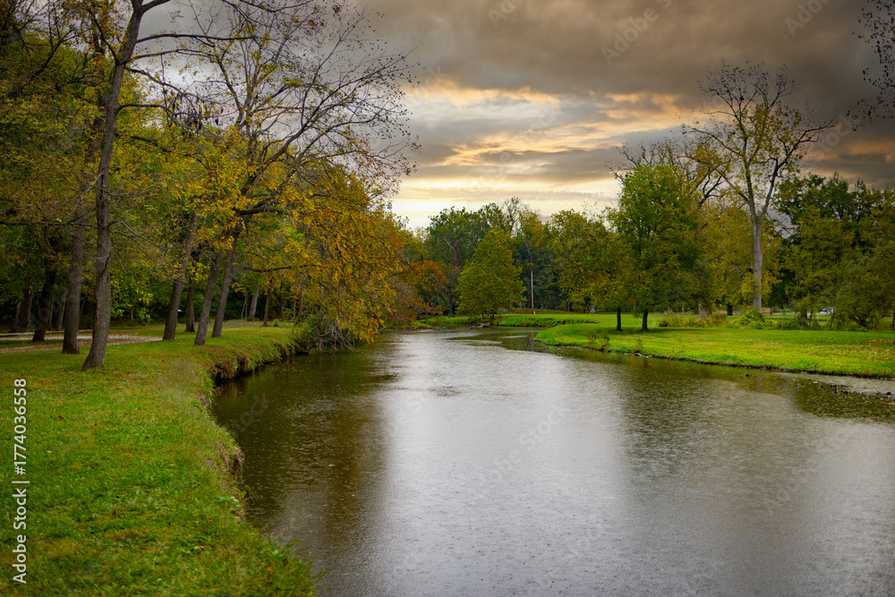 Fototapeta premium landscape with river
