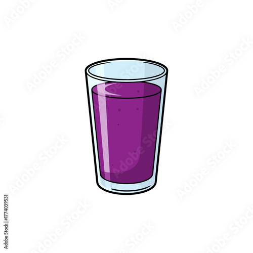 Grape Juice flat vector design