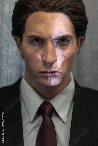 Fotografía A scary and selfish image of a businessman who is ready to do anything for money