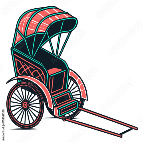 Vintage rickshaw, a classic mode of transport