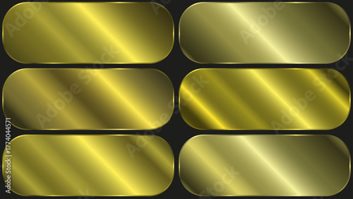 Yellow gradient vector. Metallic vector illustration of golden gradient background texture for luxury frame, ribbon, banner, web, coin and label. Elegant Light and Glow Vector Template