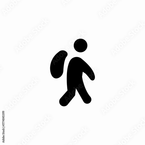 backpack carrying icon sign vector