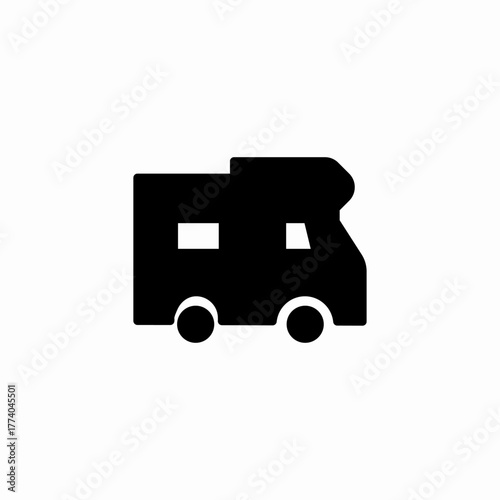 caravan vehicle icon sign vector