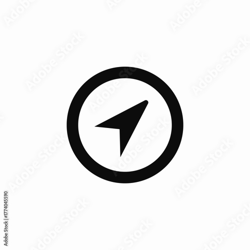compass directions icon sign vector
