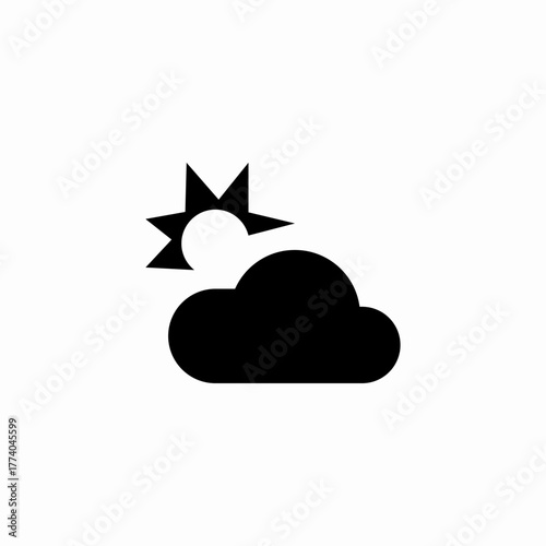 cloudy day icon sign vector