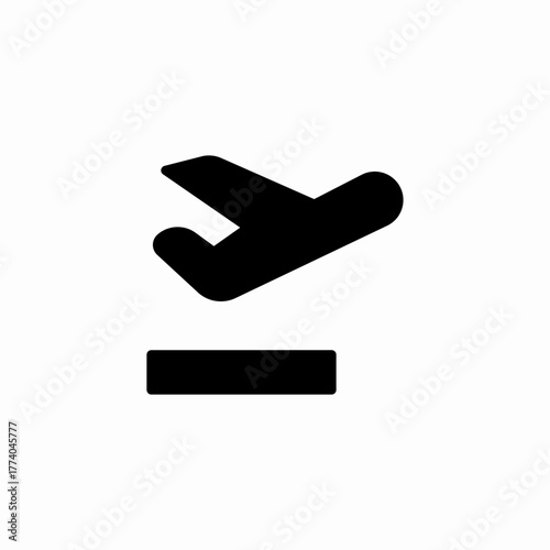 flight depart icon sign vector