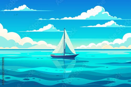 Boat sailing on the sea