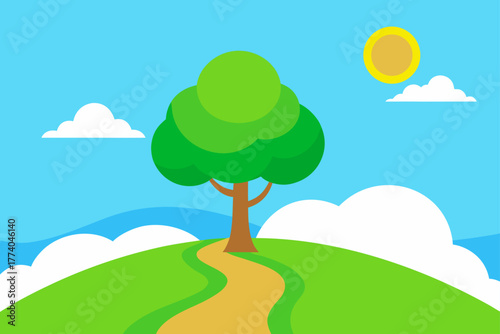 Sailboat on the sea view