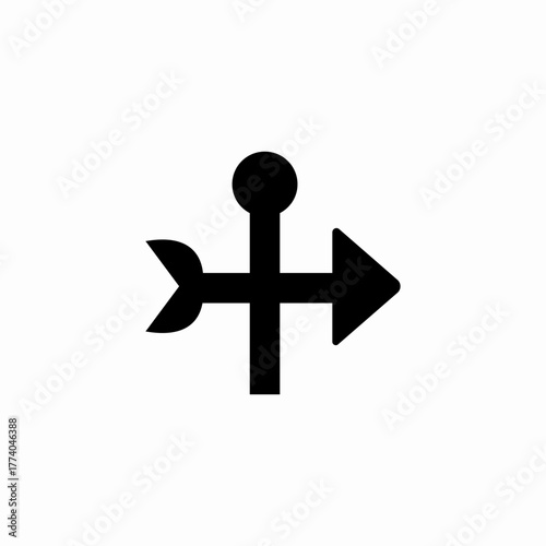 wind direction icon sign vector