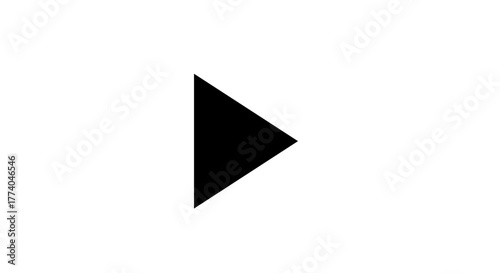 Free Download Simple Black Triangle Pointing Right on White Background for Directions, Instructions, Presentations, Navigation Icons, and Website Graphic Design - GFXLoad