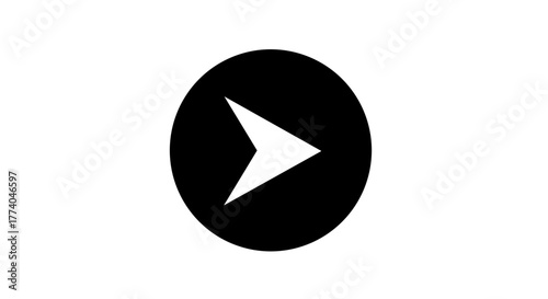 Free Download Black Arrow in Circle Icon for App Navigation, UI Design, Presentation Templates, Directional Signs, Multimedia Projects, and Website Development - the concept of Next - GFXLoad