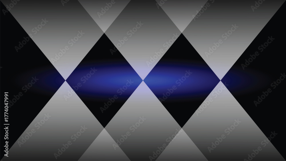 Obraz premium Abstract Geometric Diamonds with Central Blue Glow