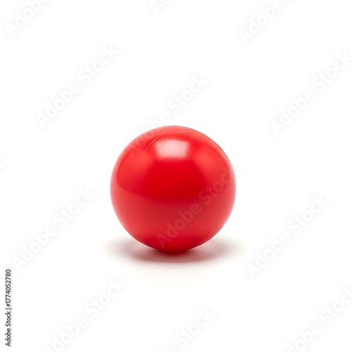 Free Download Vibrant Red Sphere - A Study in Color and Form on White. - GFXLoad