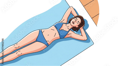 Serene tropical summer getaway An elegant young woman in a white sarong enjoying a peaceful stroll along the beautiful ocean shore