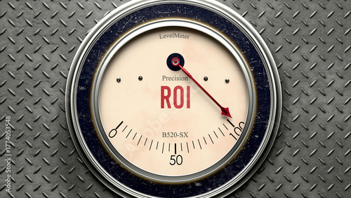 Tableau sur toile Roi that is hitting a full scale, showing a very high level of roi, overload of it, too much of it