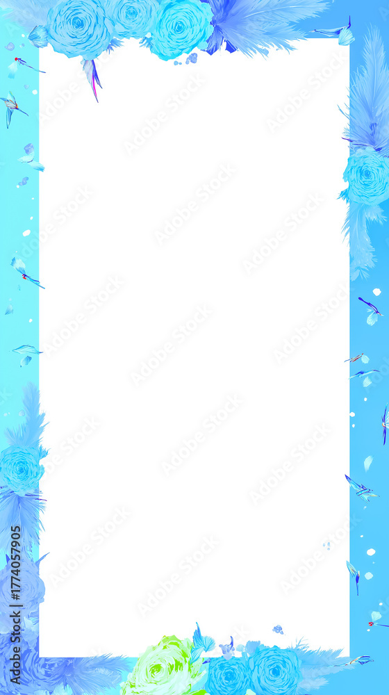 Obraz premium 水色と青の抽象的な背景