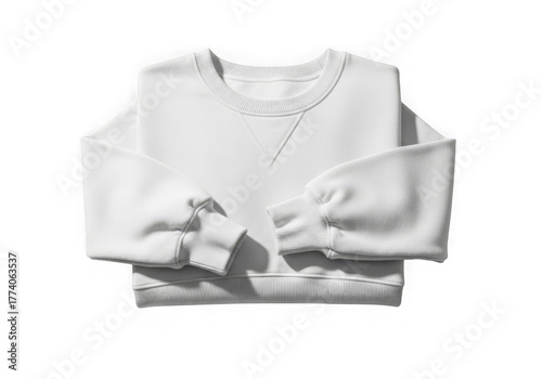 Clean white kimono robe folded neatly for comfort and relaxation transparent background