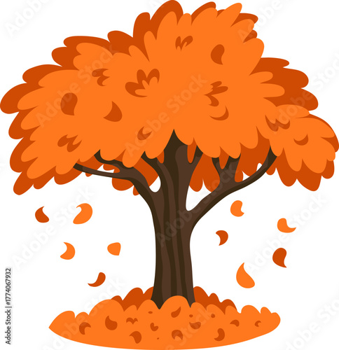 autumn tree cartoon