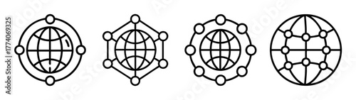 Discover unique globe icon designs vector illustration for graphic design and web design projects