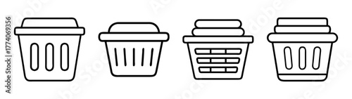 Four different types of water filter cartridge vector design for water purification system and home use