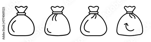 Drawing tutorial how to tie off a plastic bag with rubber band vector illustration guide step by step