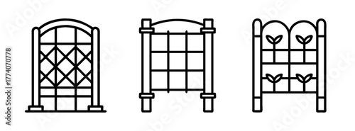 Decorative garden trellis designs black and white trellis for climbing plants and garden decor ideas